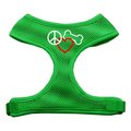 Unconditional Love Peace  Love  Bone Design Soft Mesh Harnesses Emerald Green Medium UN814236